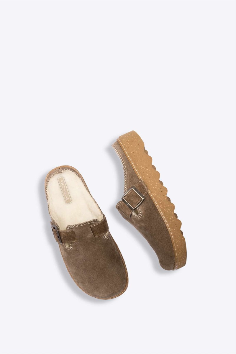 Rohde Foggia Clog - Velours - Braun