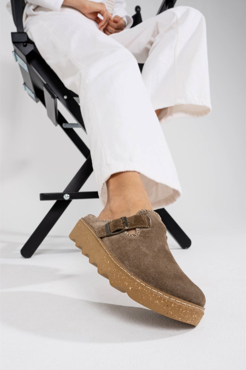 Rohde Foggia Clog - Velours - Braun