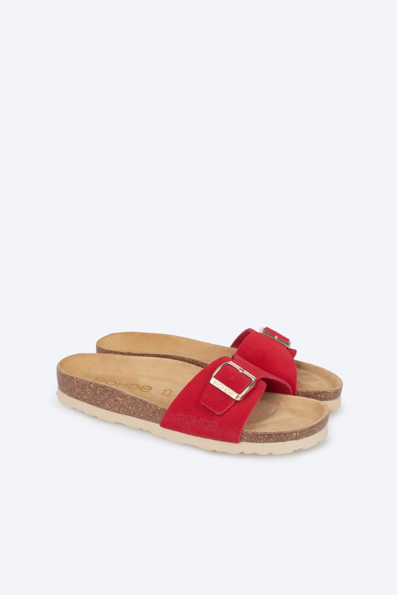 Rohde Alba Einriemer - Velours - Rot