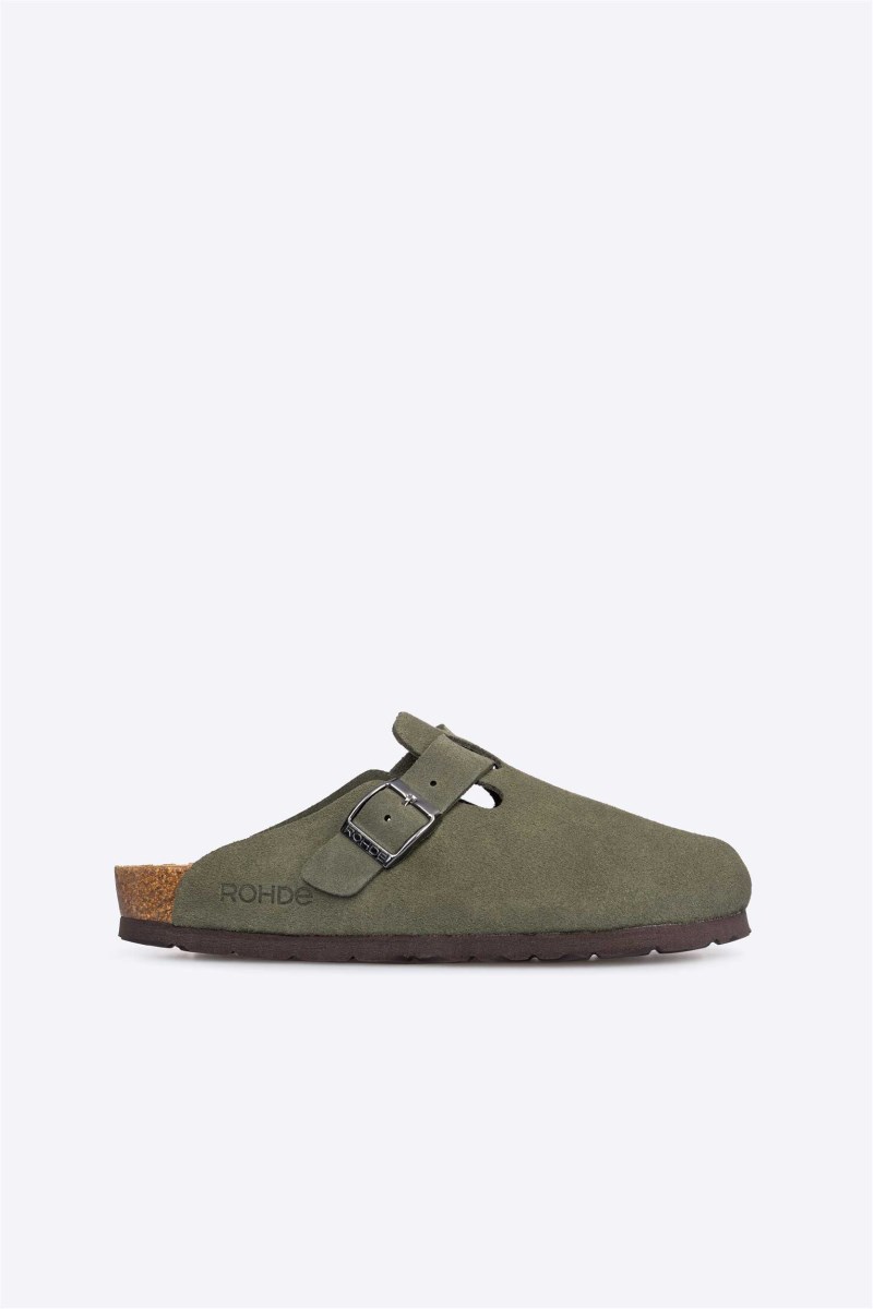Rohde Alba Clog - Velours - Khaki