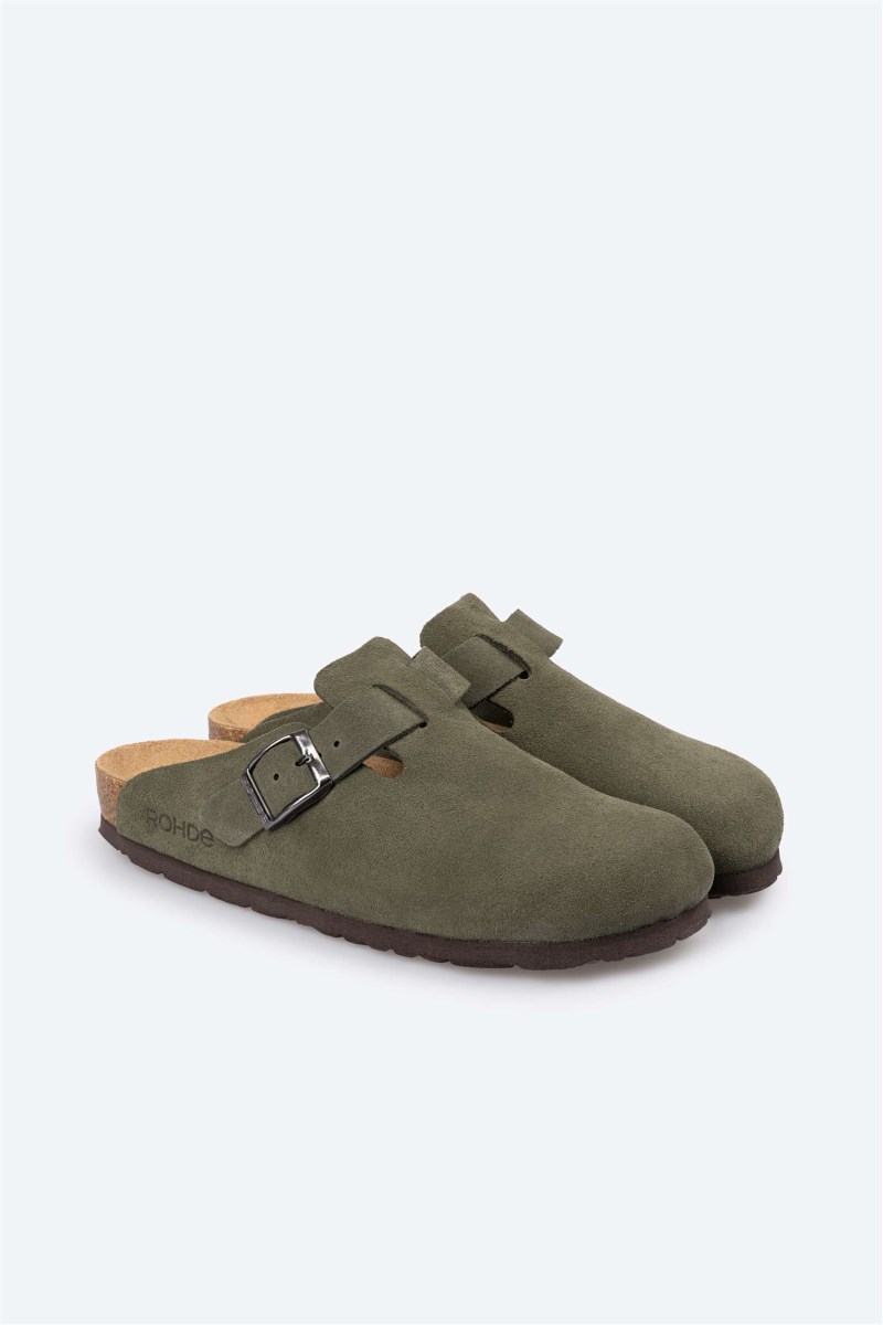 Rohde Alba Clog - Velours - Khaki