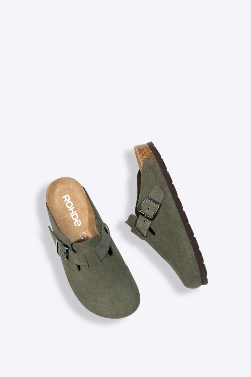 Rohde Alba Clog - Velours - Khaki