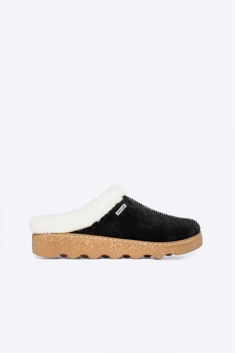 Rohde Foggia Clog - Velours - Schwarz
