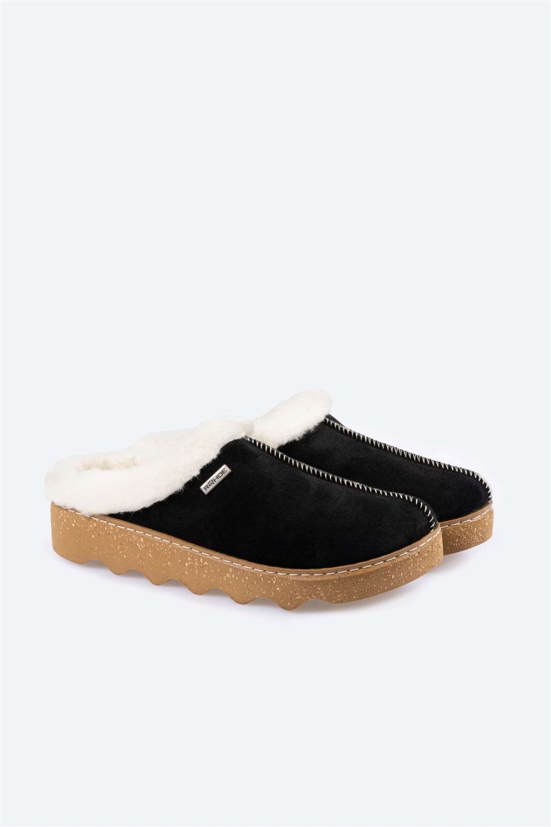 Rohde Foggia Clog - Velours - Schwarz