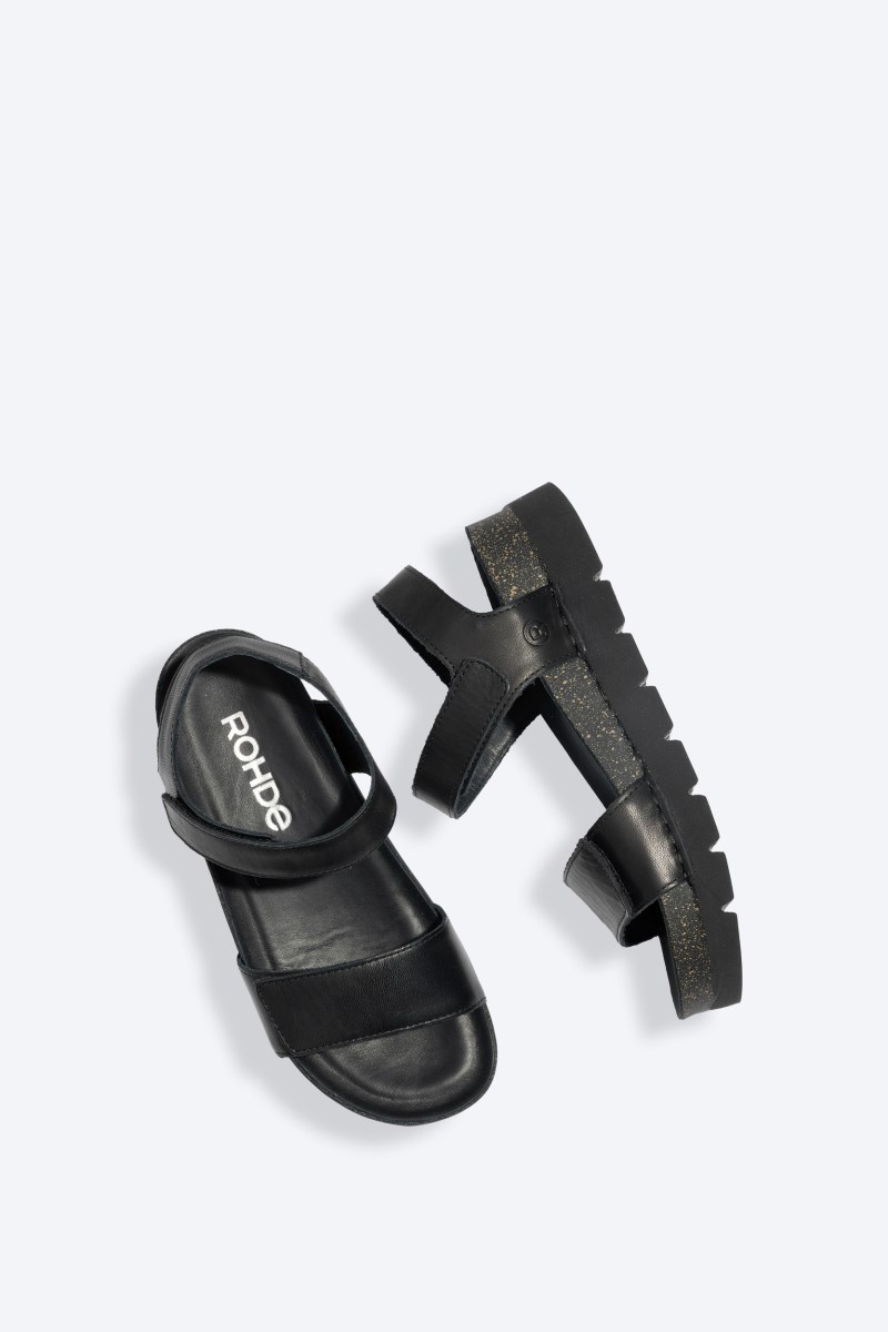Rohde Latina Sandale - Leder - Schwarz