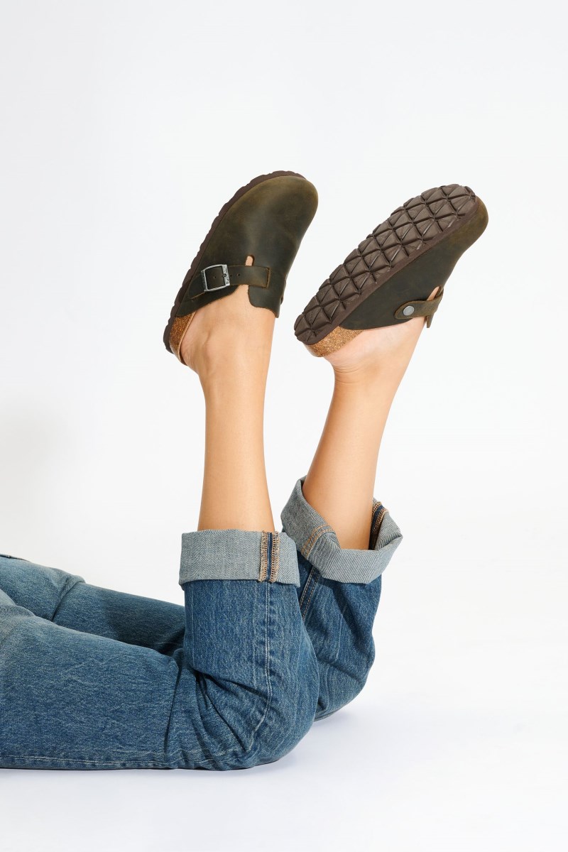 Rohde Alba Clog - Leder - Khaki