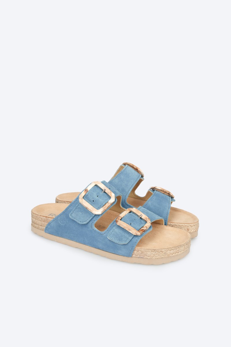 Rohde Matera Zweiriemer - Velours - Blau