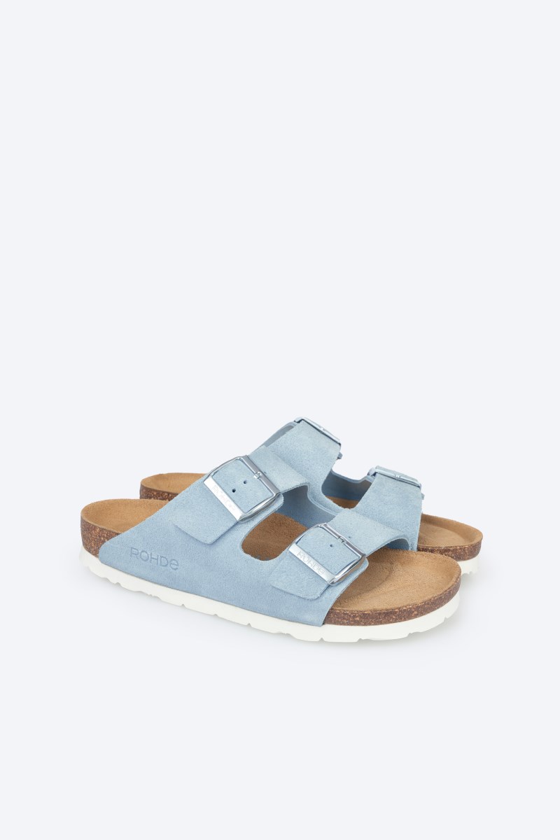 Rohde Alba Zweiriemer - Velours - Blau