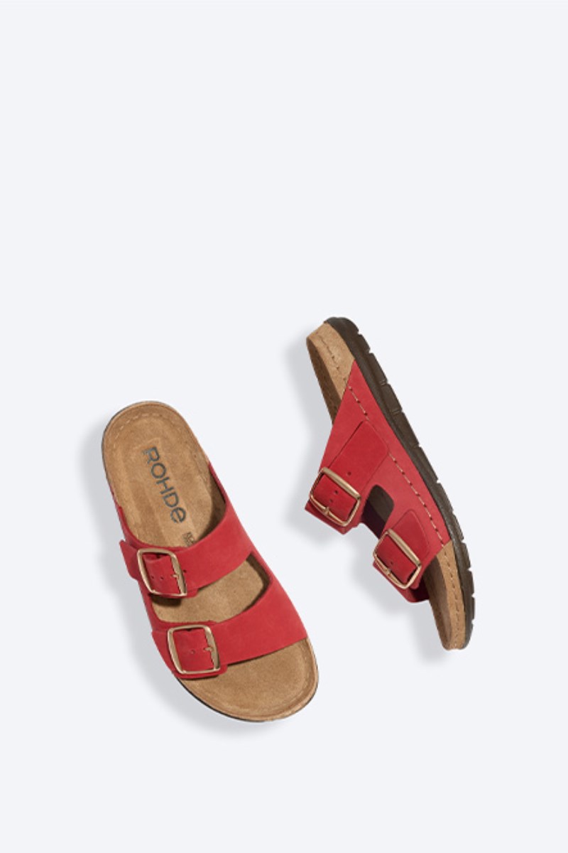 Rohde Rodigo Zweiriemer - Leder - Rot