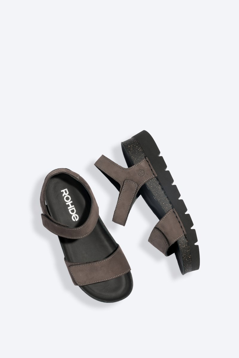 Rohde Latina Sandale - Leder - Grau