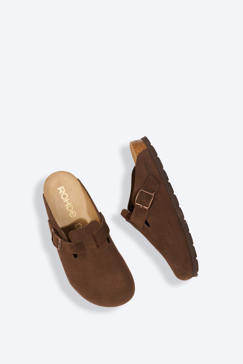 Rohde Alba Clog - Velours - Dunkelbraun