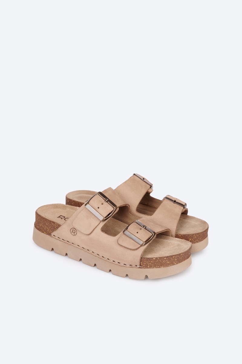 Rohde Latina Zweiriemer - Leder - Beige