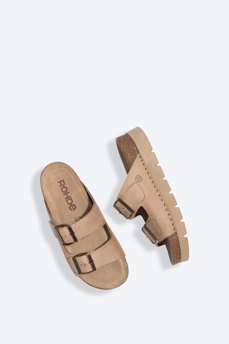 Rohde Latina Zweiriemer - Leder - Beige